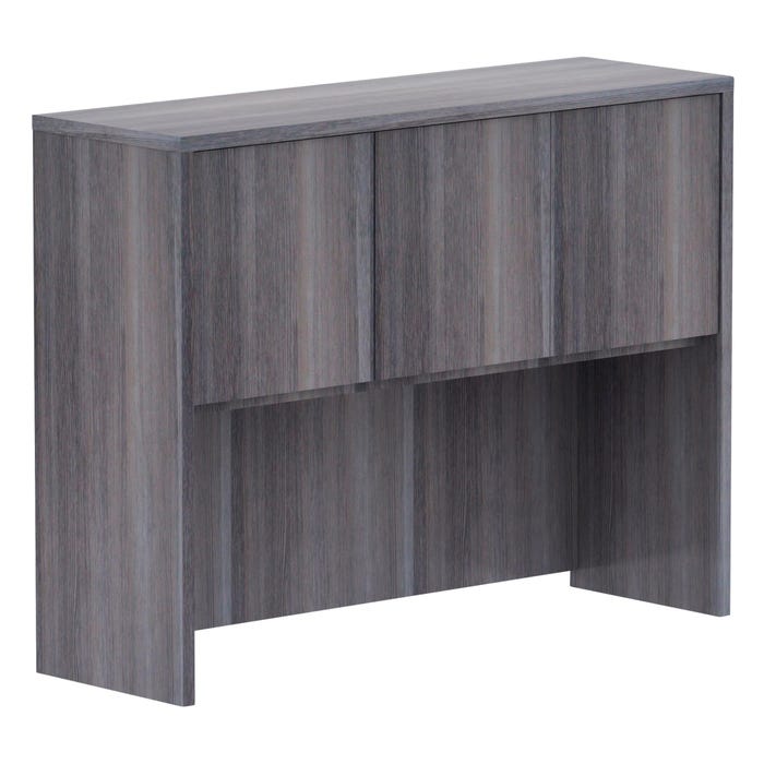 Classroom Select Laminate Hutch with Doors, 47-1/4 x 14-3/4 x 36 Inches, Weathered Charcoal