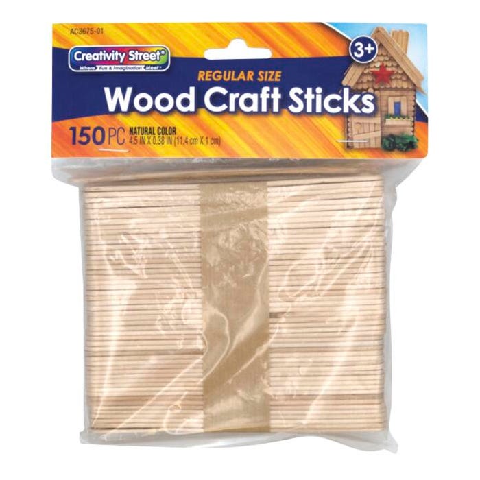 Creativity Street Craft Sticks, Natural Color, Pack of 150