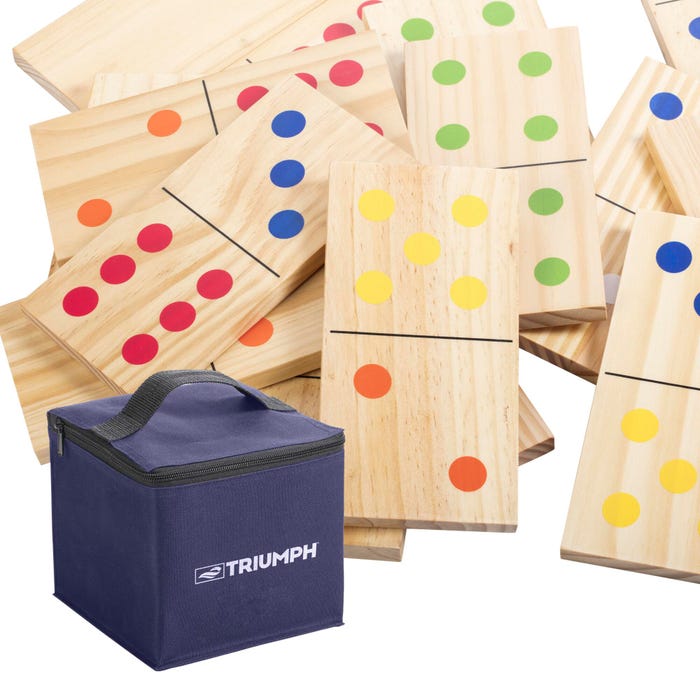 Triumph Giant Wooden Lawn Domino Set, 28 Pieces