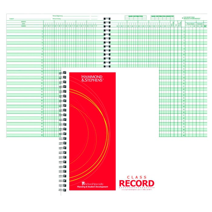 Hammond And Stephens 38 Student 9/10 Week Record Book, 8-1/2 x 11 Inches, PolyIce Cover