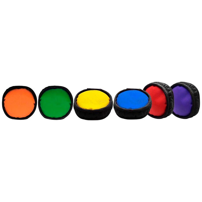Shield Rainbow Bean Bag Pucks, Assorted Colors, Set of 6