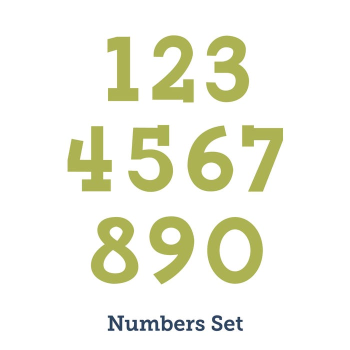 AccuCut Number Dies, Shout, 4 Inches, Set of 10