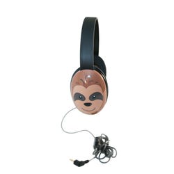 Califone Listening First 2810-BE Over-Ear Stereo Headphones, Inline Volume Control, 3.5mm Plug, Sloth 2103821
