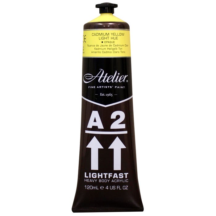 Chroma A2 Lightfast Heavy Body Acrylic Paint, 4 Ounces, Cadmium Yellow Light Hue