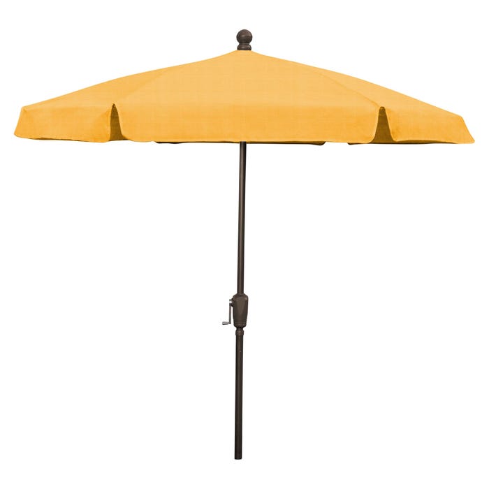 UltraSite 7G Series Octagon Crank Lift Aluminum Post Fiberglass Rib Support Umbrella, White Pole