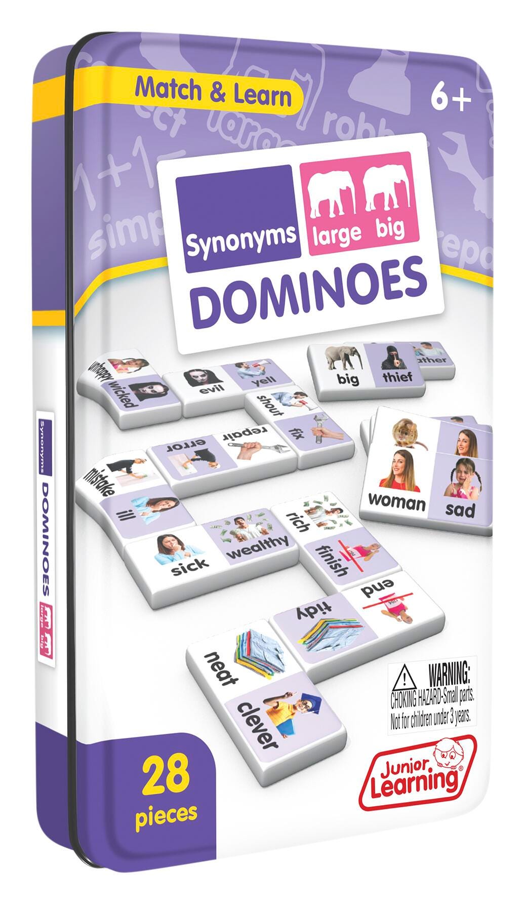 Junior Learning Dominoes Synonyms, Grades 1 to 6, Item Number 2099072