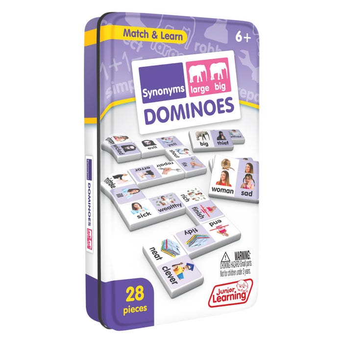 Junior Learning Dominoes Synonyms, Grades 1 to 6
