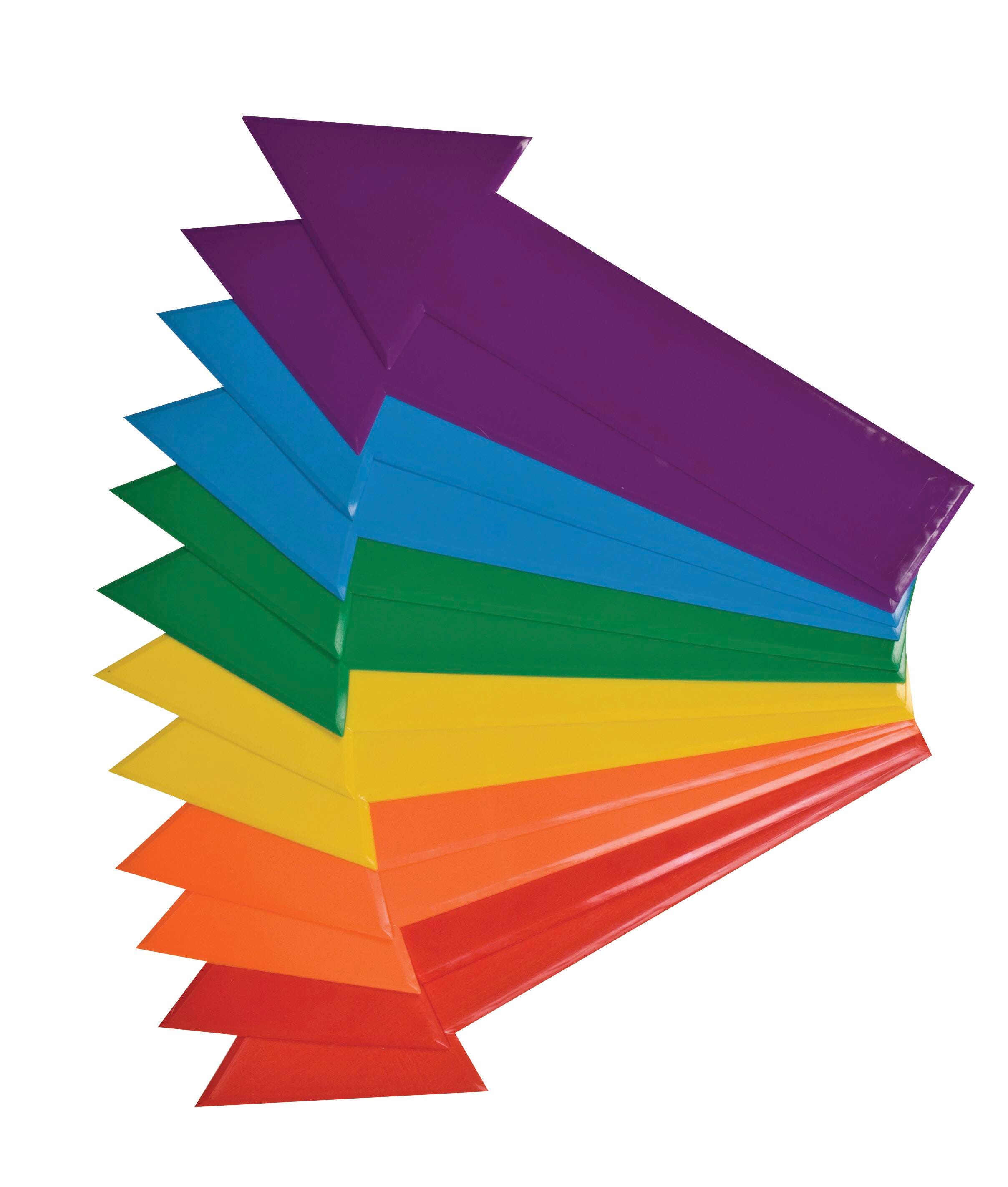 Champion Sports Directional Arrow Set, 16 x 4 Inches, Poly, 6-Color, Set of 12 1506861