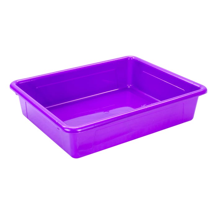 School Smart Storage Tray, Letter Size, 10-3/4 x 13-1/4 x 3 Inches, Violet