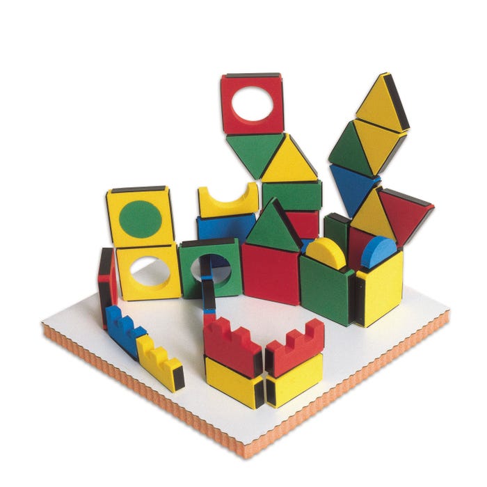 Edushape Magnetic Magic Shapes Classroom Pack, Assorted Colors, Set of 54