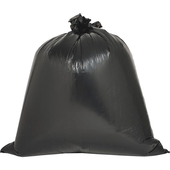 Genuine Joe Low Density Can Liners, 33 Gallons, 0.60 mil, Black, Pack of 60