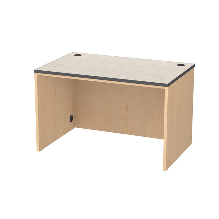 WB Manufacturing Circulation Desk, Book Drop with Leveling Glides, 4 Grommets