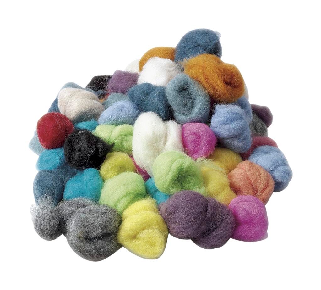 Maori Wool Felting Fibers - 8 oz. - Multicolored 2218180