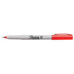 Image for Sharpie Permanent Markers, Ultra Fine Point, Red, Pack of 12 from School Specialty