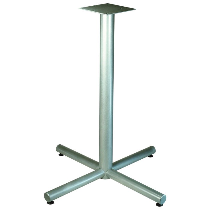 Lorell Silver Bistro-height X-leg Table Base, 36 Inch Tabletop, Bistro-Height, 32 x 40-3/4 Inches, Silver