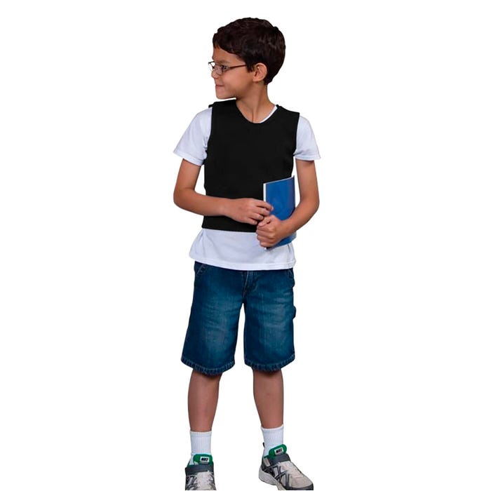 Abilitations Deep Pressure Sensory Vest, Large, 42 x 23 Inches, Black