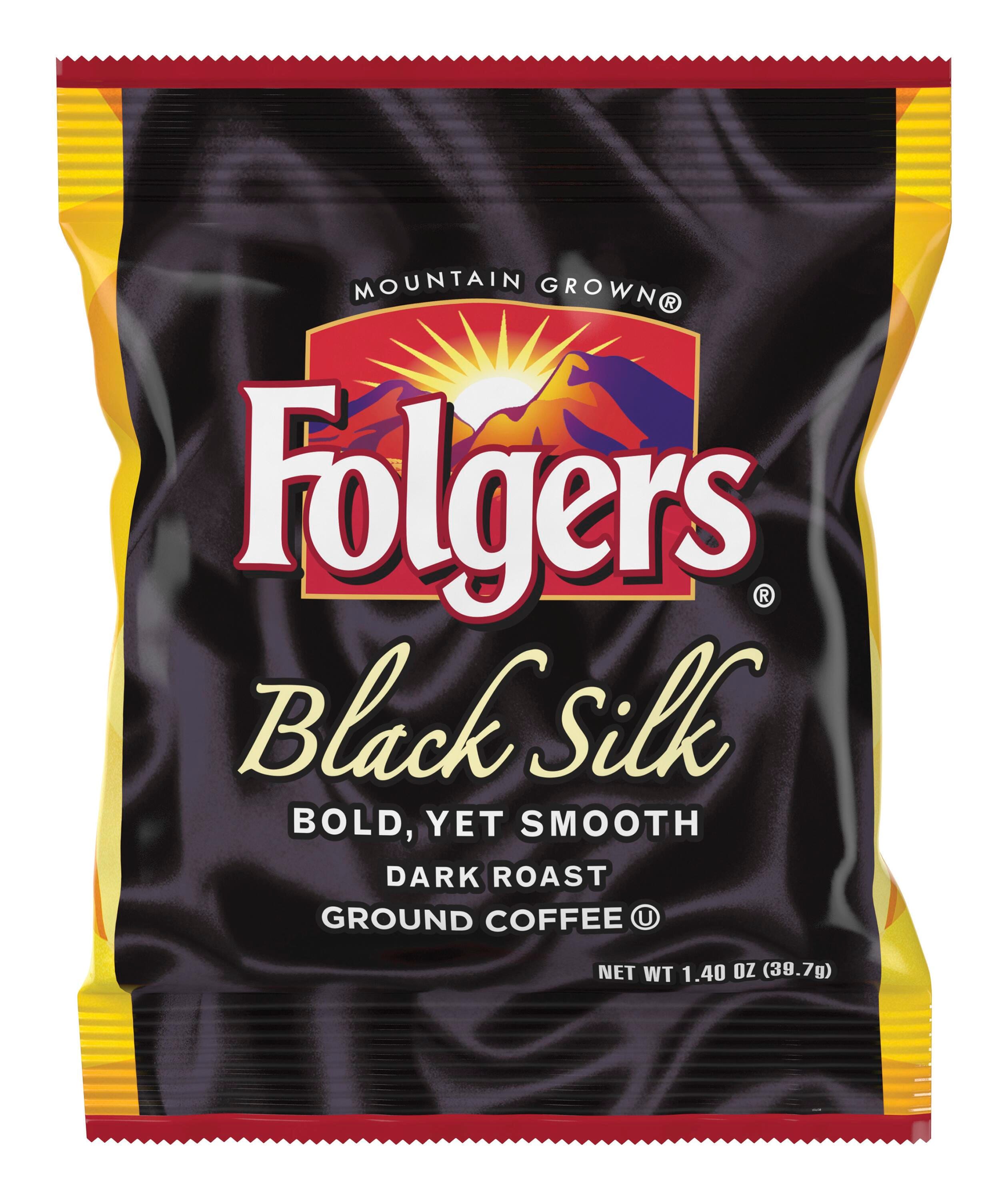 Folgers Black Silk Ground Coffee Fraction Pack, 1.4 oz, Pack of 40, Item Number 1563735