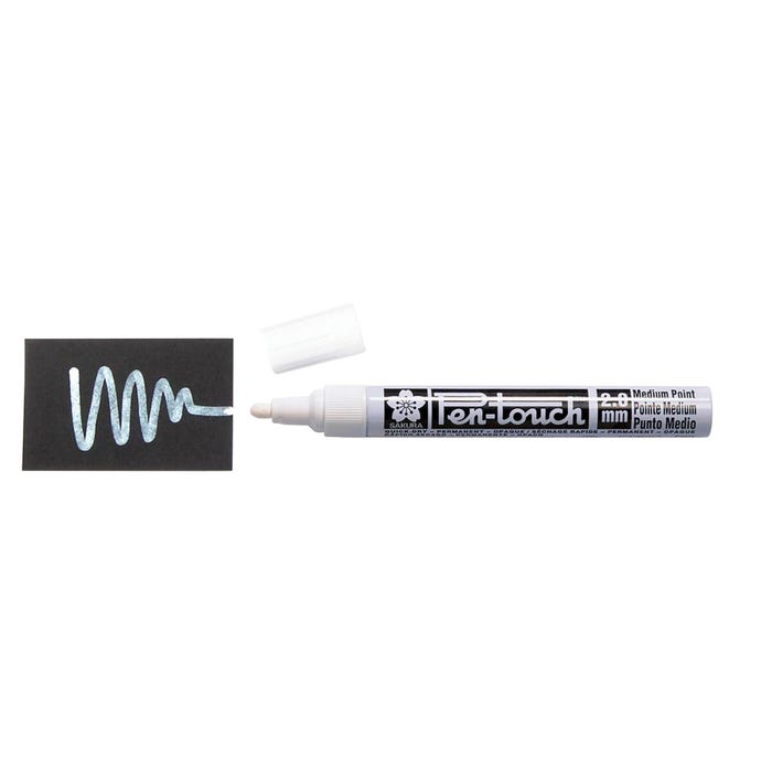 Sakura Pentouch Paint Marker, Medium Tip, Metallic White, Each