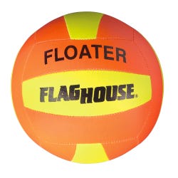 FlagHouse Superlight Floater Volleyball, 8 Inches, Orange/Yellow