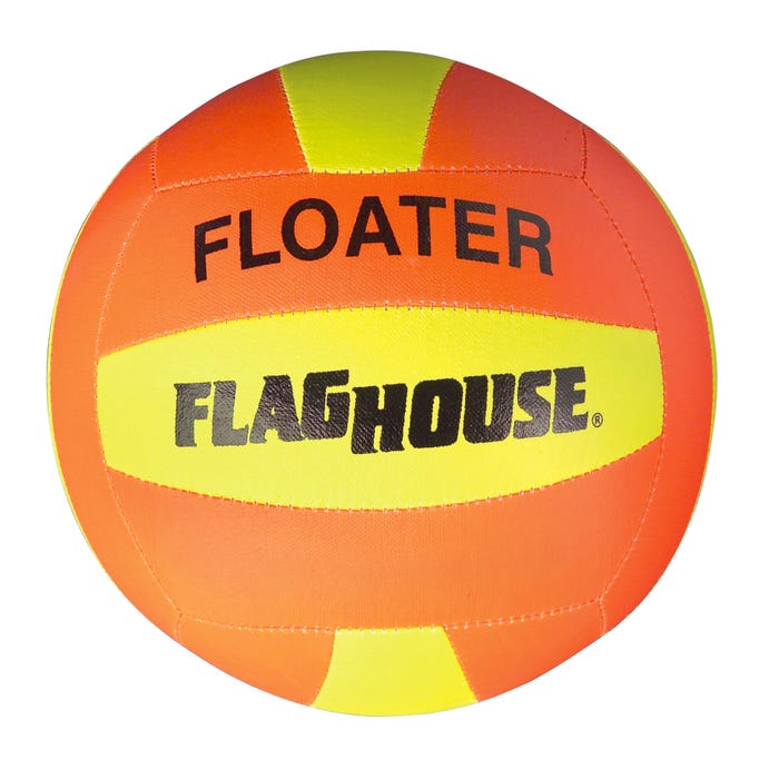 FlagHouse Oversized Superlight Floater Volleyball, 10 Inch Dia., Orange/Yellow