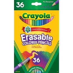 Crayola Erasable Colored Pencils, Assorted Colors, Set of 36 1561454