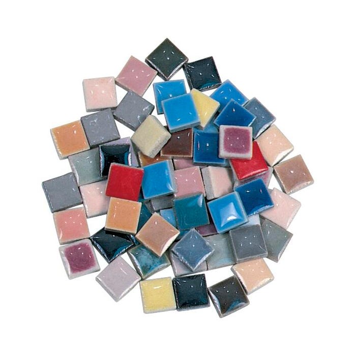 Jennifer's Mosaics Porcelain Mosaic Tile, 3/8 Inches, Assorted Colors, 5 Pound Bag