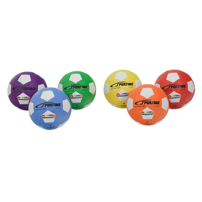 Sportime Gradeballs Soccer Balls, Size 3, Assorted Colors, Set of 6