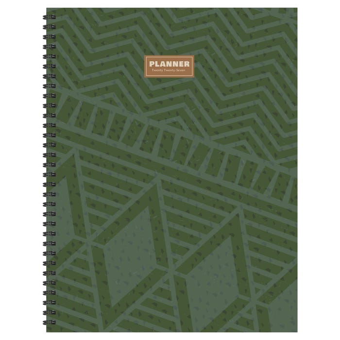 TF Publishing 2027 Large Weekly/Monthly Planner, 9 x 11 Inches, Weatherwood Wool