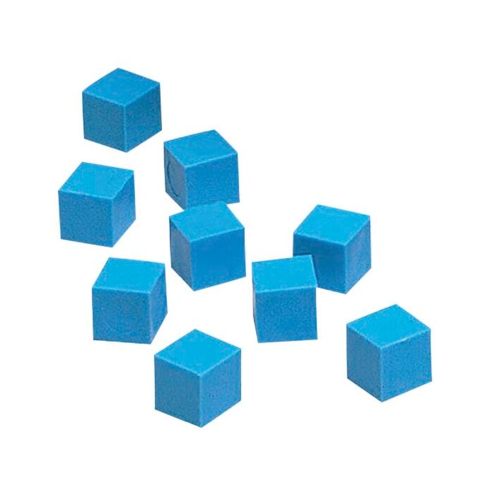 School Smart Base 10 Components Plastic Units, Blue, Pack of 100