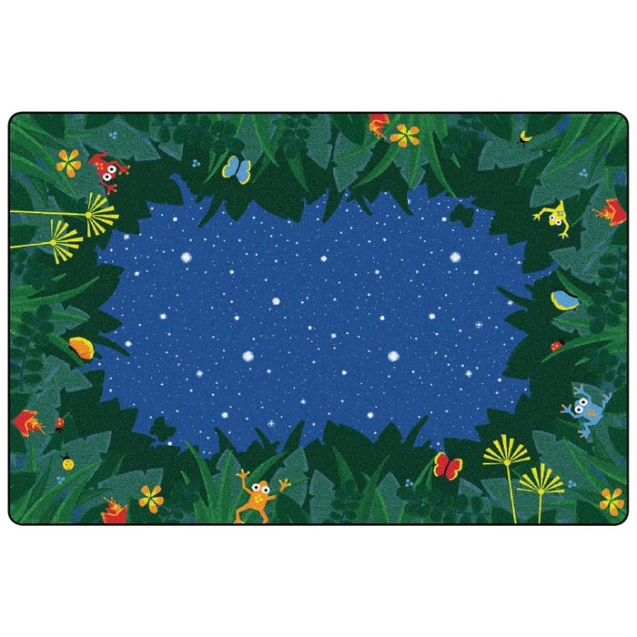 Carpets for Kids Premium Peaceful Tropical Night Carpet, Rectangle