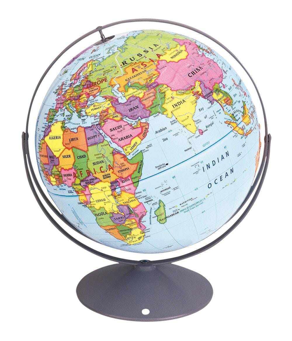 Image for Nystrom Intermediate Political Globe, 16 in from School Specialty