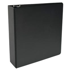 School Smart D Ring Binder, Polypropylene, 3 Inches, Black 2006457
