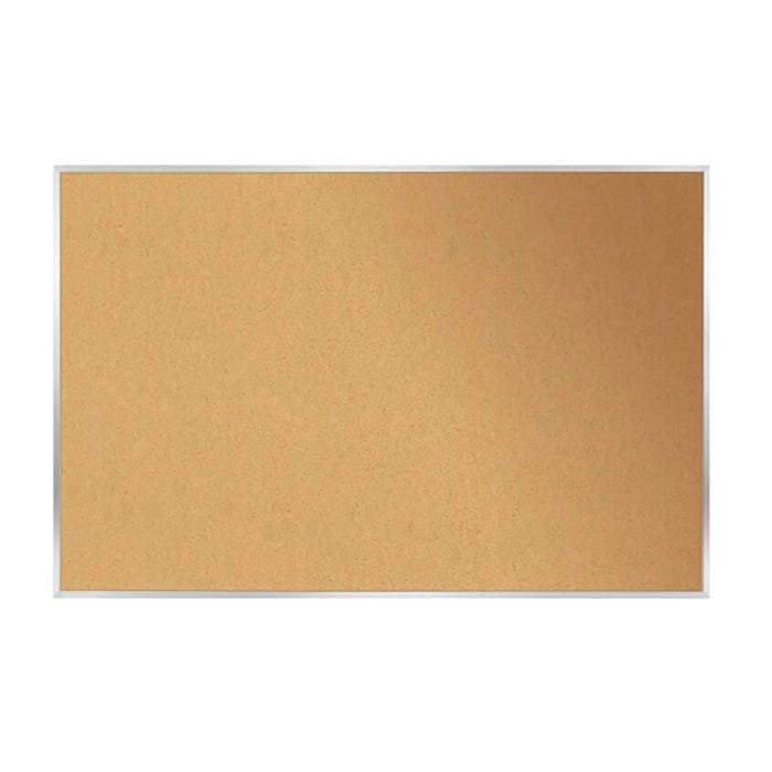Ghent Natural Cork Bulletin Board with Aluminum Frame, 4 x 10 feet