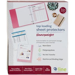 C-Line Heavyweight Polypropylene Sheet Protector, Non-Glare, 8 1/2 x 11 Inches, Box of 100 2149596