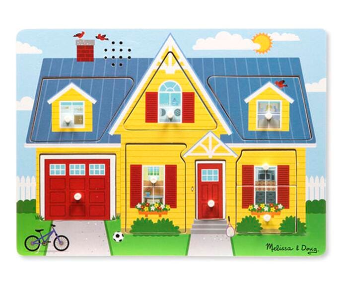 Image for Melissa & Doug Around the House Puzzle, 8 Pieces with Sound from School Specialty