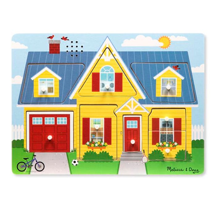 Melissa & Doug Around the House Puzzle, 8 Pieces with Sound