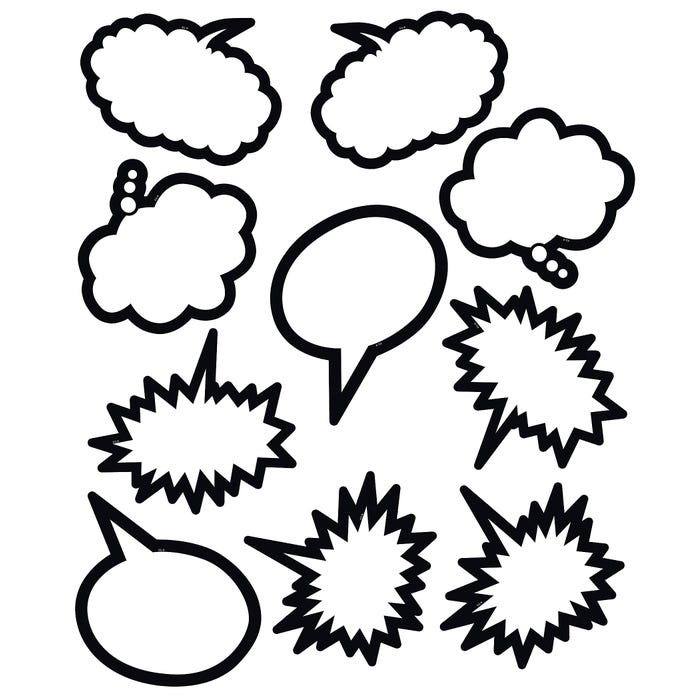 Teacher Created Resources Speech and Thought Bubbles, 6 Inches, Pack of 30