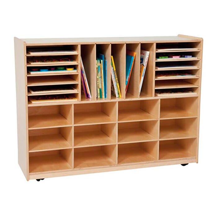 Wood Designs Handy Storage Multi-Sectioned Cubby Unit Without Tray, Plywood, 48 x 15 x 38 Inches