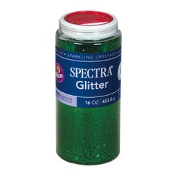 Spectra Arts & Crafts Glitter, Green, 16 oz., 1 Jar 2153467