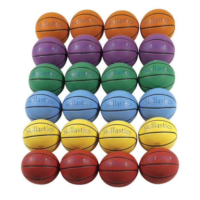 Sportime Max Intermediate Skillastics Basketballs, 28-1/2 Inches, Set of 24