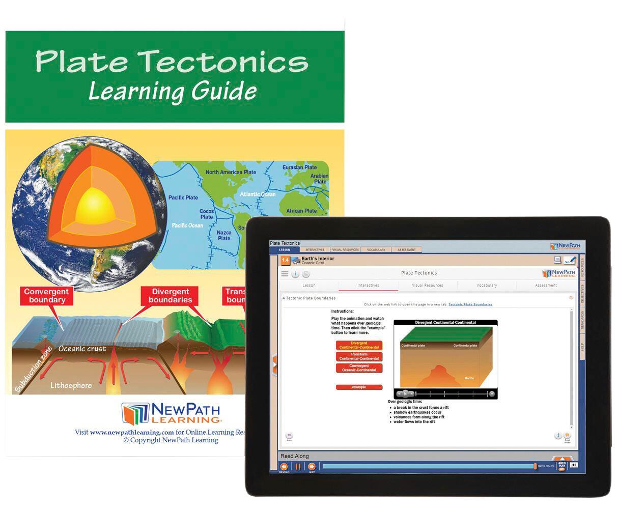 NewPath Learning Plate Tectonics Student Learning Guide with Online Lesson 2087522