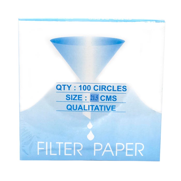 Eisco Labs Premium Qualitative Filter Paper, 8-1/2 Inch Circles, Pack of 100