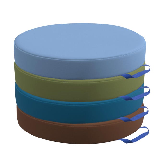 Childcraft Round Cushions, Assorted Colors, Set of 4