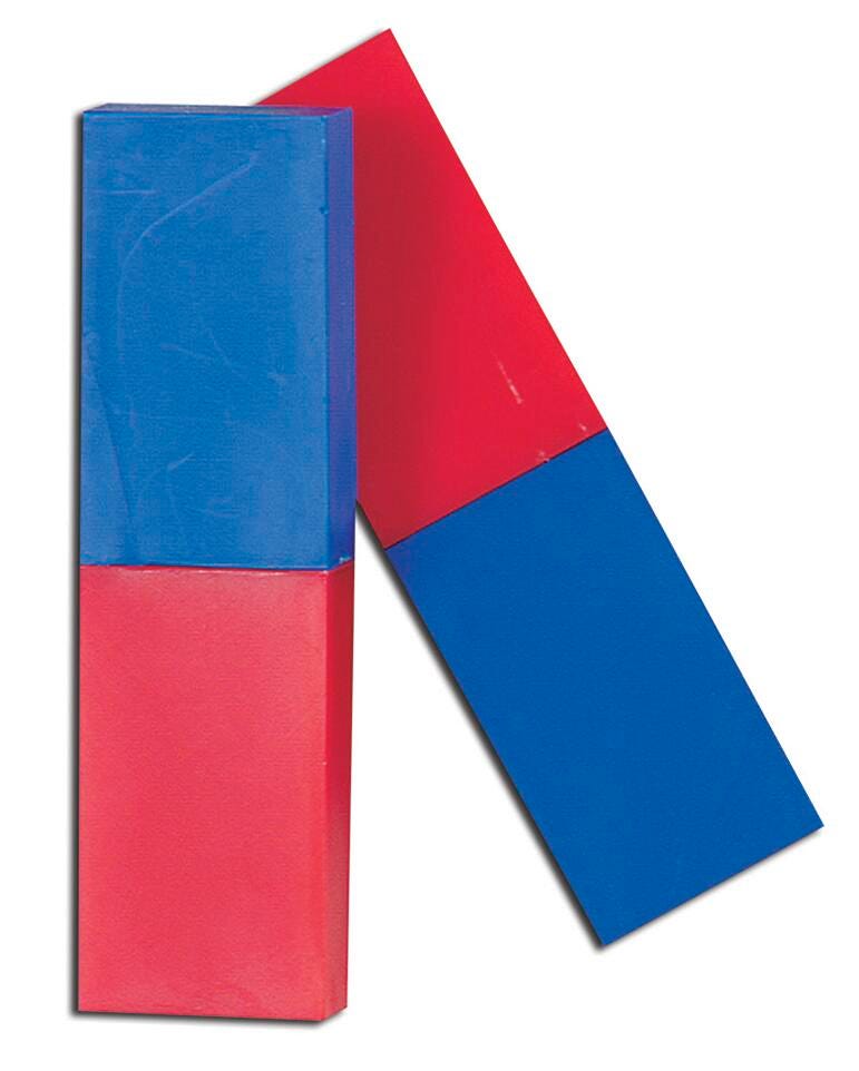 Frey Scientific Color-Coded Bar Magnets, Red/Blue, Pack of 2, Item Number 1008688