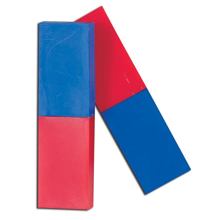 Frey Scientific Color-Coded Bar Magnets, Red/Blue, Pack of 2