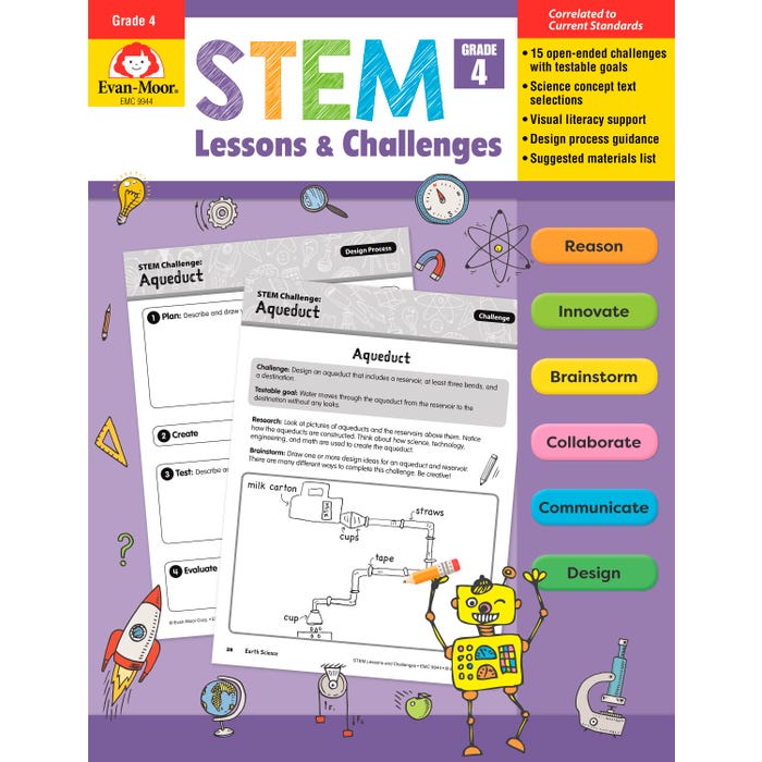 Evan-Moor STEM Lessons & Challenges, Gr. 3