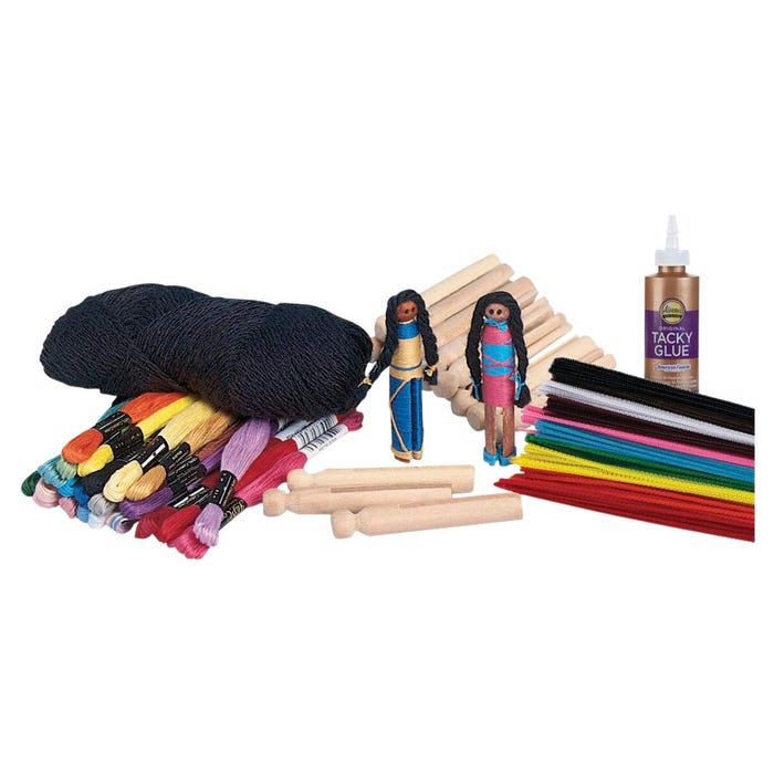 Guatemalan Worry Doll Classroom Kit, 3-3/4 Inches, 30 Dolls