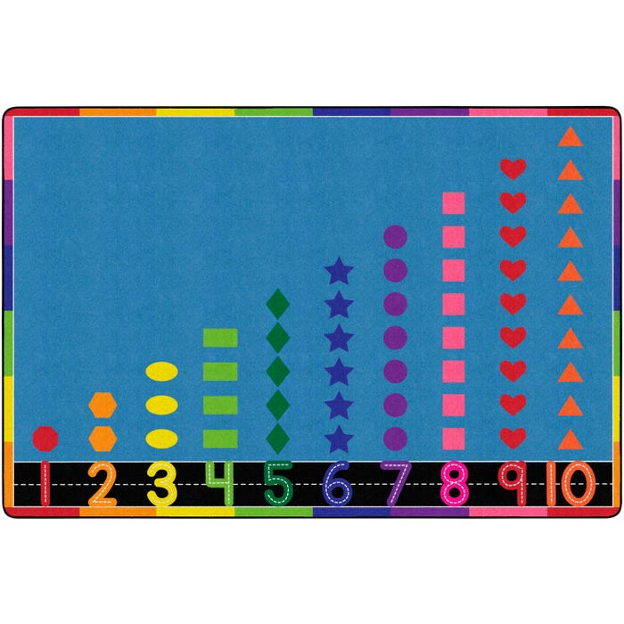 Childcraft Count with Me Carpet for Classrooms, Rectangle