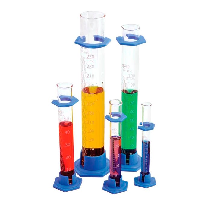 United Scientific Graduated Cylinders, Borosilicate Glass, Plastic Base, Class B, 50ml