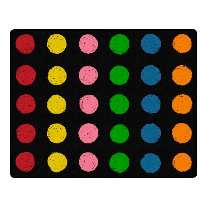 Childcraft Chalk Spots Seating Carpet, Rectangle